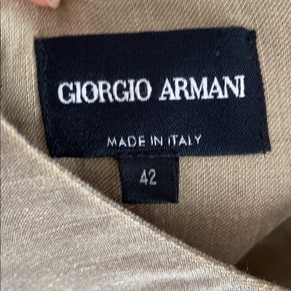 Giorgio Armani Linen Bow OrganzaFlattering Dress 8 - Picture 6 of 13